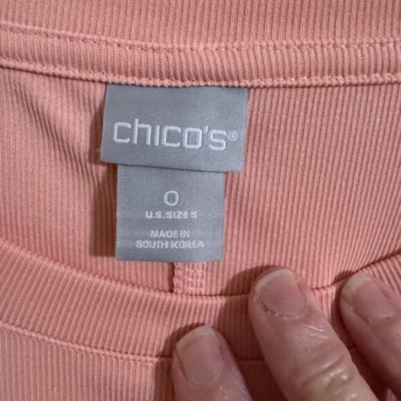 Chico's NWT Coral Tunic Blouse S | Resort Wear Travel Coastal Grandma Casual - Picture 4 of 6